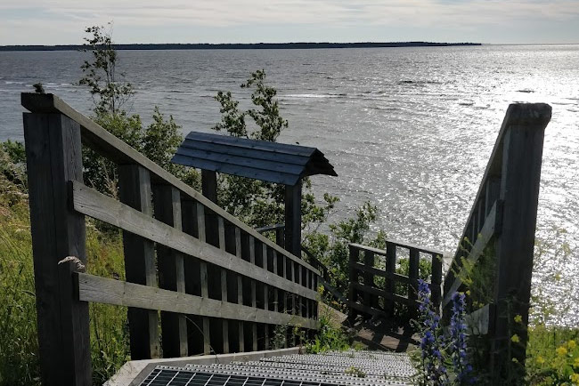 Stairs leading down to the sea on the Paldiski hiking trail